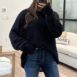 Shop Talulah Black Distressed Sweater